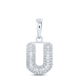 1/3CTW-DIA INITIAL "U" PENDANT